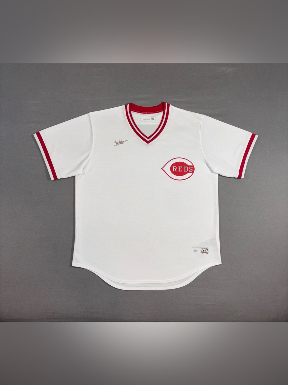 Men’s Nike Cincinnati Reds Cooperstown MLB Jersey White & Red Size XL